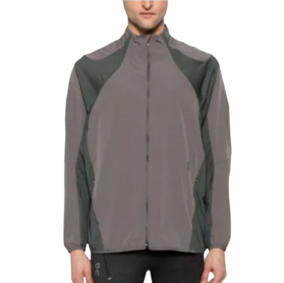 On Running Gray Windbreaker Lightweight Performance Jacket - Picture 1 of 10